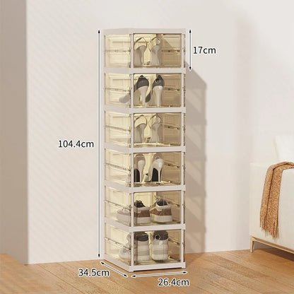 خزانة أحذية قابلة للطي (6 طوابق)